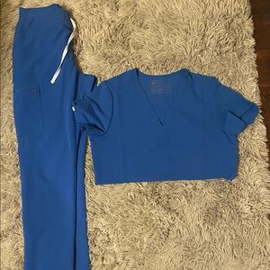 Royal blue Figs scrub set